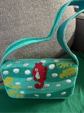 Teal Beaded Woman’s Bag